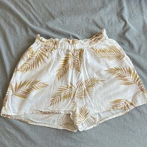White tropical linen short Billabong X Sincerely Jules